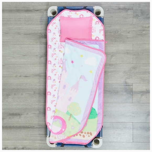 Cot Kids Nap Mat Toddler Preschool Daycare Bedding Cover with Blanket pillow - Picture 8 of 11